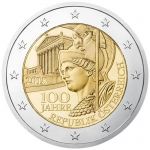 2 Euro Austria 100 Years Austrian Republic