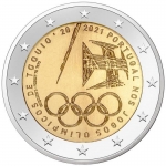 2 Euro Portugal 2021 Olympic Games in Tokyo 2021 unc