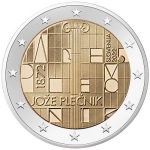 2 Euro Slowenien 2022 Bimetall Joze Plecnik - 150. Geburtstag