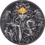 2 ounce silver Cameroon 2023 Antique Finish - MEDUSA - Greek Mythology - 2000 Francs