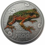 2 Ounce Silver New Zealand 2022 ARCHEY FROG Antique...