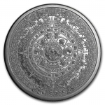 2 Unzen Silber Round Maya Aztekenkalender BU