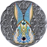 2 oz Silber Niue 2023 - KANINCHEN - Mandala Art - Antique...
