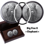 2 x 1 oz Silver South African Big Five Series II Elephant...