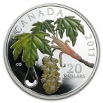 2011 1 Unze Silber Kristall Raindrop 2011 Kanada 20 CAD