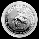 2019 Tuvalu 1 Oz Silber Black Flag -Queen Anne\'s...