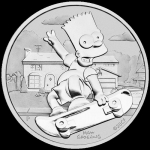 2020 Tuvalu 1 oz Silver Bart Simpson BU