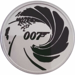 2022 Tuvalu 1 oz Silver James Bond 007 Black Edition 1 AUD BU