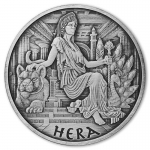 2022 Tuvalu 5 Oz Silber Gods of Olympus - Hera 5 AUD Antique