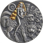 WHORE OF BABYLON Apocalypse 3 Oz Silver Coin 3000 Francs...