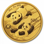 30 g Gold Panda Brilliant Uncirculated 2022