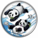 30 g Silber Panda 2022 China Jubiläums-Ausgabe - 40 Jahre Panda in Farbe