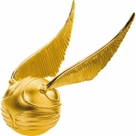 5 $ Dollar Harry Potter - The Golden Snitch - Der goldene Schnatz 3D Samoa 3 oz Silber PP 2022 vergoldet 