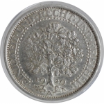 5 Reichsmark 1929 A Eichbaum - OAK TREE - Silver - Weimar...