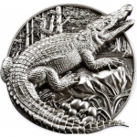 5 Unzen Silber Burundi - Krokodil - 3-Dimensional -...