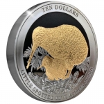 2022 Kiwi 5oz Silver Black Proof Coin