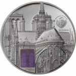5 oz Silver Palau 2020 25 $ Tiffany Art Notre Dame de Paris Cathedral Black Proof