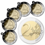 5 x 2 Euro Germany 2023 Elbphilharmonie Hamburg - Federal states - All German Mints