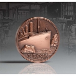 50g Copper Coin  Cook Island RMS Titanic 2022 Antique Finish 1$