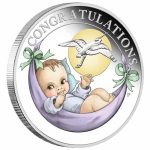 Australien 1/2 Unze Silber Neugeborenes Baby 2022  0,50...