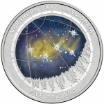 2016 $5 Northern Skies - Cassiopeia Curved Coloured 1oz...