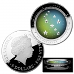 2013 $5 Southern Skies Pavo Curved Colour 1oz Silver Proof