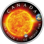 5 CAD Canada 1 Oz Silver Solar System (1) - The Sun 2022...