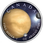 5 CAD Canada 1 Oz Silver Solar System (3) - Venus 2022 Coloured