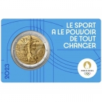 France 2 Euro 2023 BU Coin Card BLUE - Olympic Games...