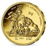 1/4 oz Gold France 50 Euro 2023 Proof -  LIBERTAD AMERICANA - HERKULES vs MINERVA - American Independence series