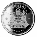 Grenada,  2 Dollar, Coat of Arms  (04) 2021  EC8 1 Unze Silber, 1 oz BU