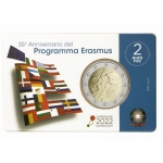 Italy 2 Euro Erasmus Programme 2022 BU - Coin Card
