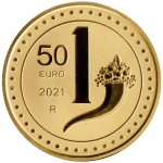 Italien 50 Euro 1/2 Oz Gold 2021 1 Lira - Iconic Coins Proof