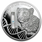 2014 Congo 2 oz Silver Elements of Life Cheetah with real...