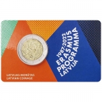 Lettland 2 Euro - ERASMUS PROGRAMM - 2022 BU - Coin Card