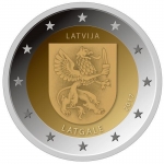 Latvia 2 Euro Latgale Latvian Regions 2017 unc.
