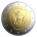 Latvia 2 Euro Zemgale Latvian Regions 2018 