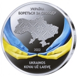 Litauen 10 Euro Silber 2022 Proof - Ukraine Kampf...