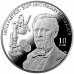 Malta 10 Euro Silver - Louis Pasteur - 200th Anniversary...
