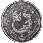 NEU* 1 ounce silver Samoa 2022 Antique Finish - MERMAID...