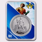 NEW* 1 ounce silver Samoa 2023 BU COIN CARD - TEP - AQUAMAN - 5 $ - Series DC Comics Samoa Issue 2