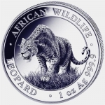 NEW* 1 ounce silver Somalia 2023 BU - LEOPARD - African...