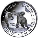 1 ounce silver Somalia ELEPHANT 2024 BU - Series African Wildlife - ELEPHANTs the most popular coin theme