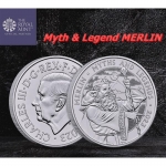 NEU* 1 Unze Silber UK 2023 BU -  MERLIN - Druide Zauberer Seher Drachenmeister - Serie Mythen und Legenden Ausgabe 5 - Großbritannien