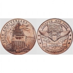 NEU * 1 ounce US Copper Round - 9/11 - 11th September - WORLD TRADE CENTER
