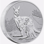 10 Unzen Silber Australien 2023 BU - KÄNGURU und BABY - Next Generation (6) Serie - Piedfort - 2AUD