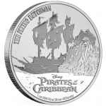 2021 Niue 1 oz Silver $2 Disney - Pirates of the Caribbean (2.) - The Flying Dutchman BU