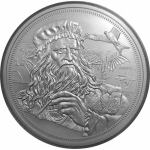 2021 Niue 1 oz Silver $5 Icons of Inspiration - Leonardo da Vinci  BU