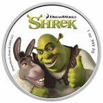 2021 $2 - Shrek - 20th Anniversary 1oz Silver coloured