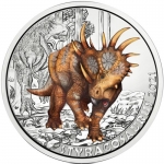Österreich 3 Euro Dino-Taler-Serie Styracosaurus 2021 hgh Tier Taler
